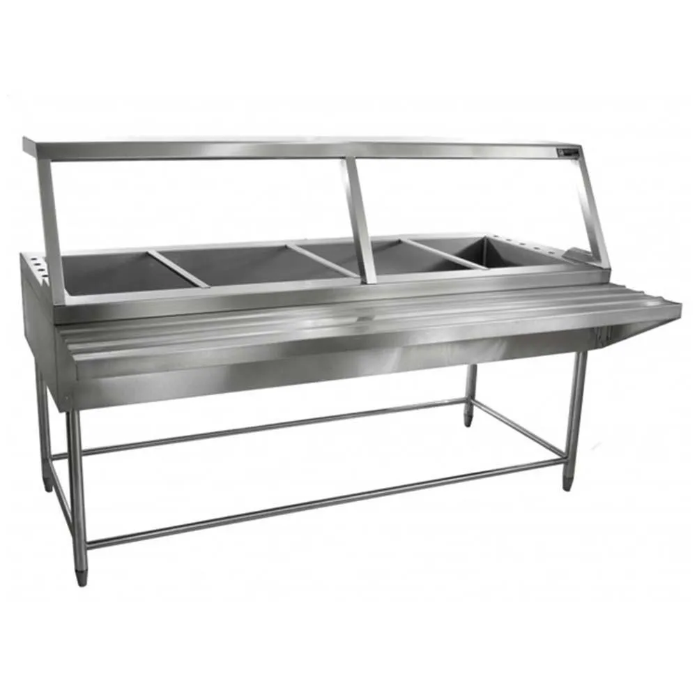 Mesa Caliente Tipo Sanitario Con Repisa Acero Inoxidable 150 Cm Ferro 15422105
