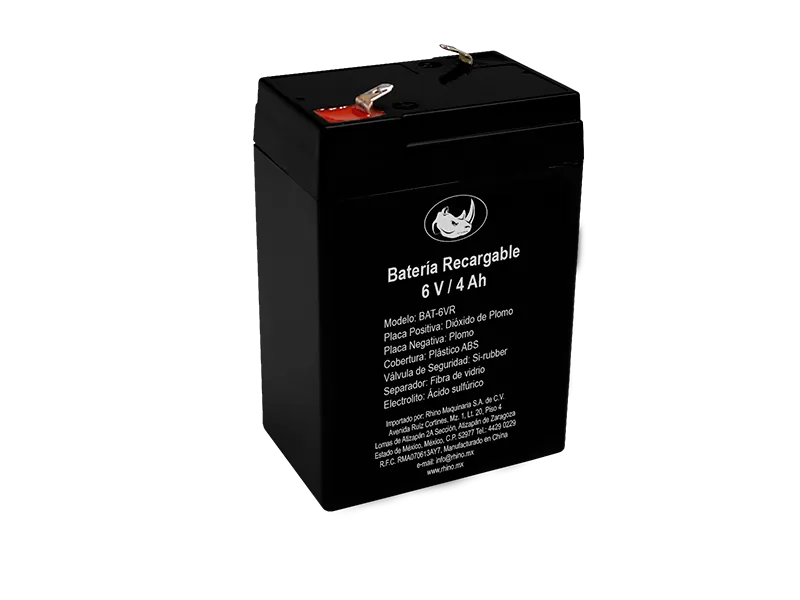 Bateria Recargable 6V / 4Ah Rhino BAT-6VR