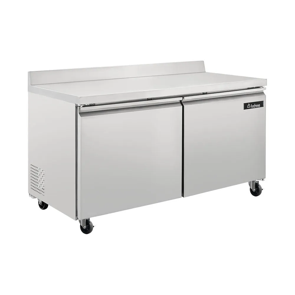 Mesa De Trabajo Refrigerador 2 Puertas 15 Pies Icehaus MTR-2P-SS-02