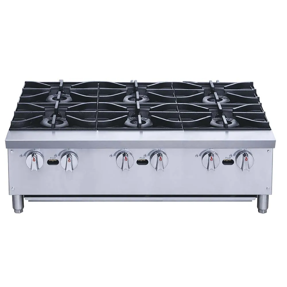Parrilla 6 Quemadores a Gas Migsa XRB-6-MG