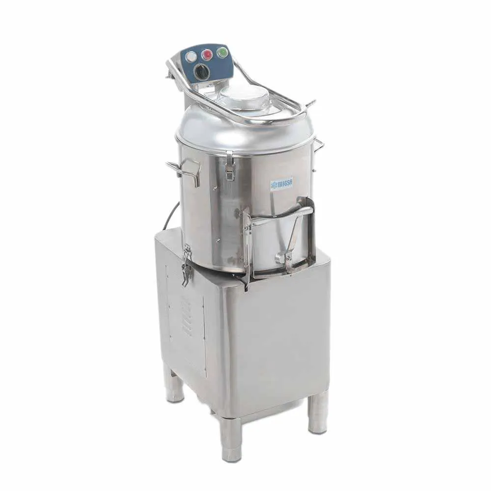 Peladora De Papas Con Base Y Trampa De Bagazo 20 Kg 1,100W 120V Migsa HLP-20