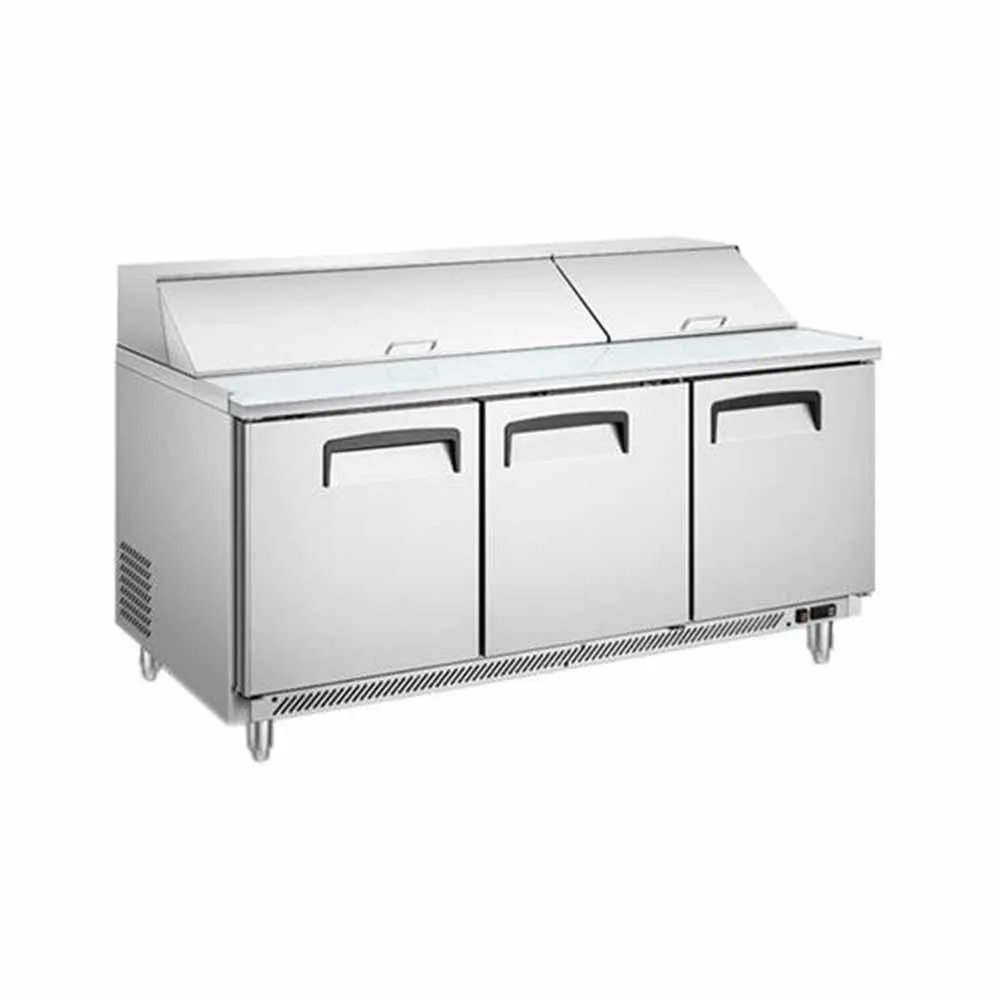 Mesa Fria Para Ensaladas 3 Puertas Tipo Americano 510 L 110V Migsa SCL-3