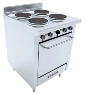 Estufa Eléctrica 4 Platos 2600W C/U, Horno Resistencia 3950W, 220V, Control De Temperatura Independiente Coriat EC-4-HM-E MASTER