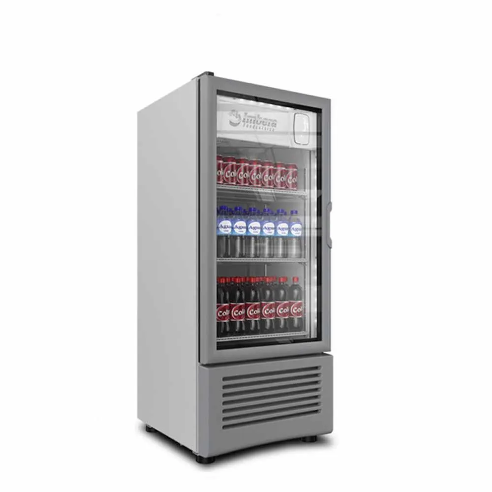 Refrigerador Vertical 1 Puerta Cristal Luz Led 9 Pies (1024297) Imbera VR09 D
