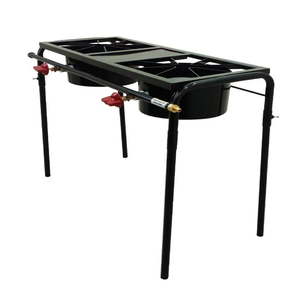 Fogón 2 Quemadores Ligero Esmaltado Negro Besthelg 23454