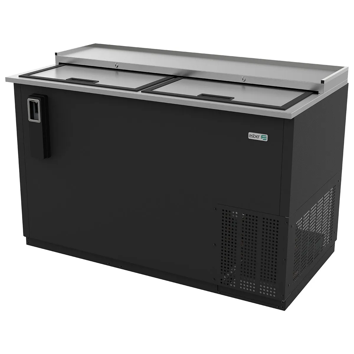 Botellero Refrigerado Vinil Negro 2 Puertas 14.4 Pies Asber ADBC-50 HC