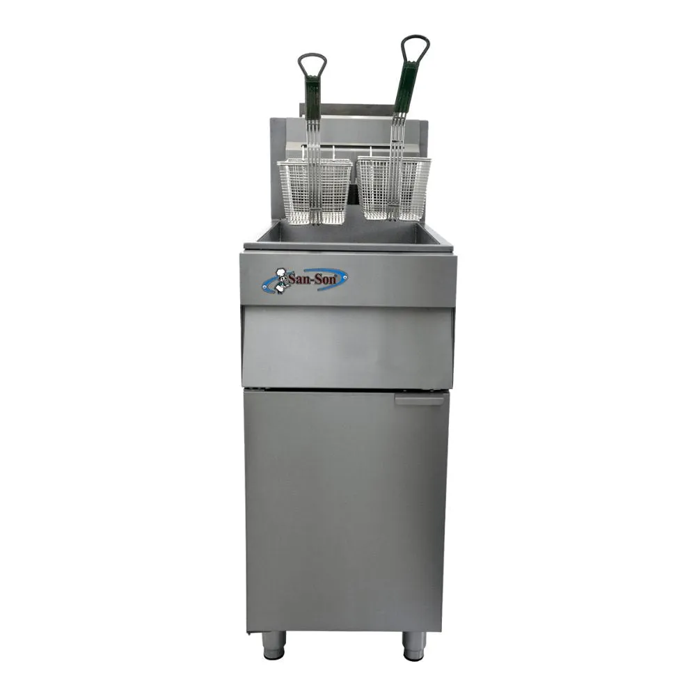 Freidora de Piso a Gas 19 L, 3 Quemadores, 2 Canastillas San-Son SS-35
