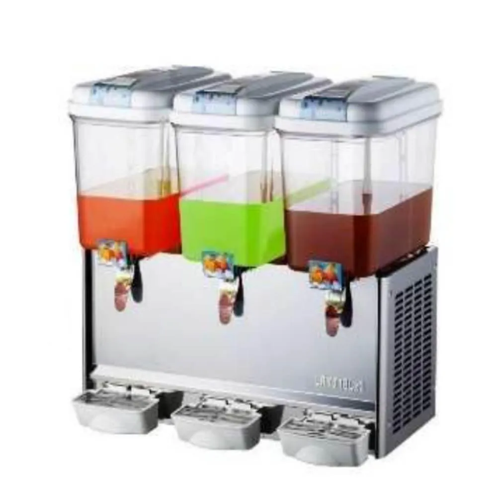 Enfriador De Aguas Frescas 3 Tanques Tipo Fuente (Spray) 18 L C/U 350W 110V Migsa LYP-3X18