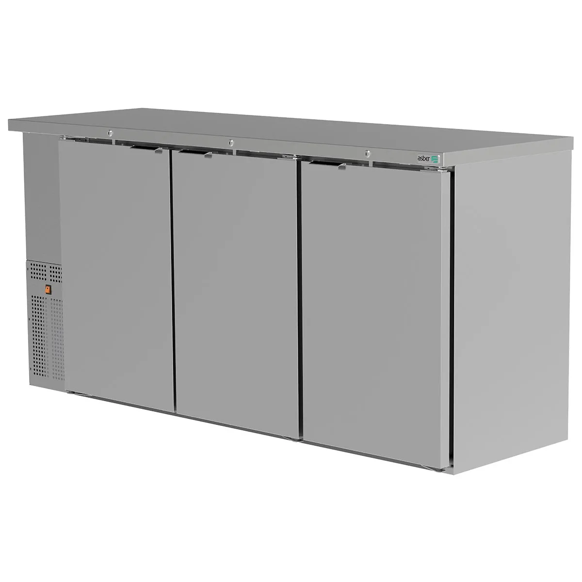 Refrigerador Contrabarra Acero Inox 3 Puertas 18.3 Pies Asber ABBC-24-72-S HC