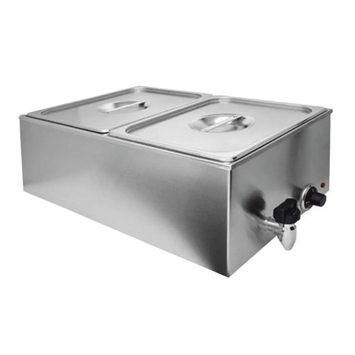 Baño Maria Electrico 2 Insertos Medios 1,200W 110V Migsa ZCK165AT-2