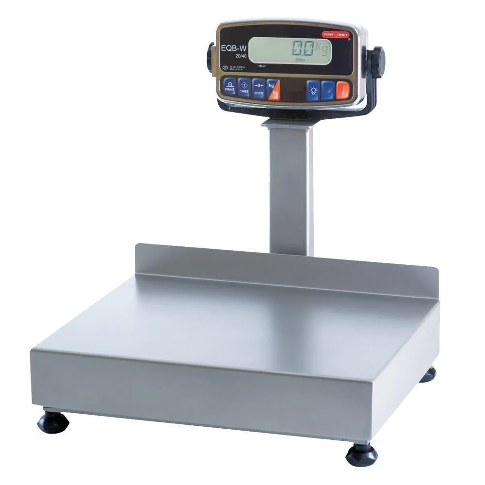 Bascula A Prueba de Agua, Pesa Kilos y Libras Acero Inox 20kg Torrey EQB20-W