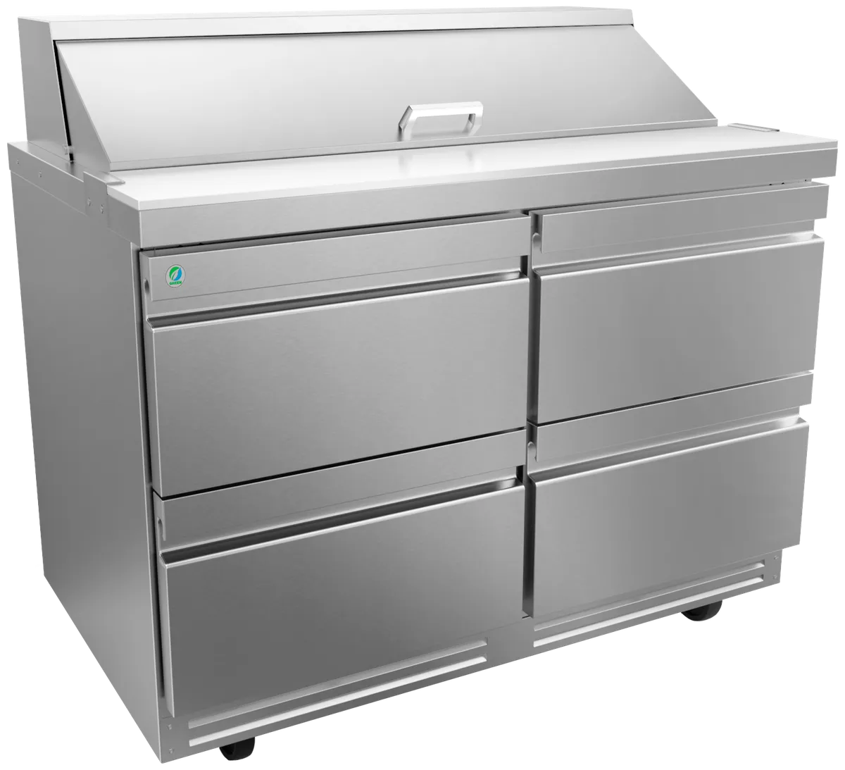 Mesa Refrigerada Para Preparación Ensaladas Premium 4 Cajones Acero 16.7 Pies Asber APTS-48-12-D4 P HC