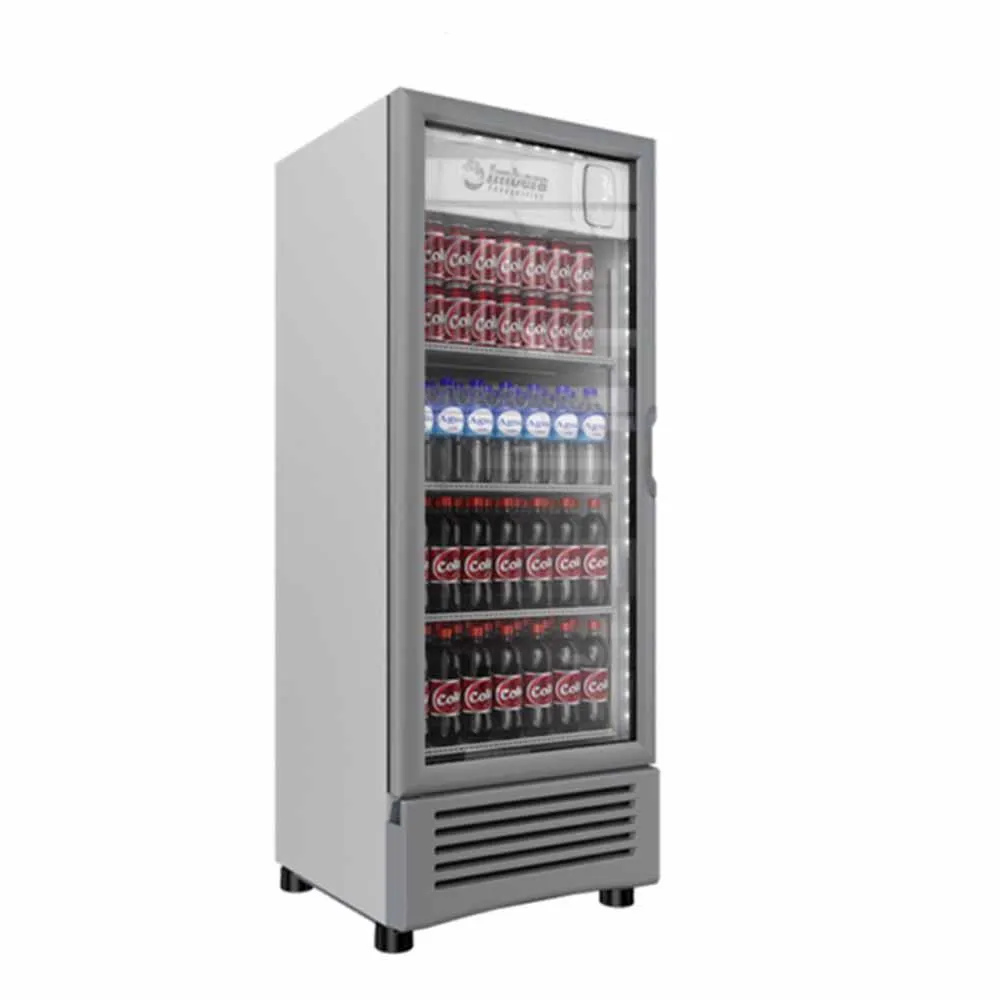 Refrigerador Vertical Blanco 1 Puerta Cristal Luz Led 12 Pies (1024229) Imbera VR12-D-B